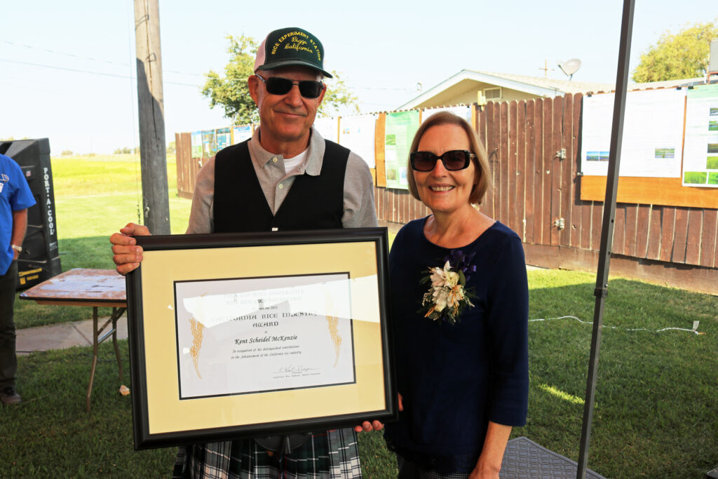 McKenzie wins prestigious award at California Rice Field Day